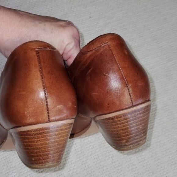 Durango Sz. 8.5 Brown Leather 2" Heeled Pullon Square Toe Booties - Picture 6 of 9